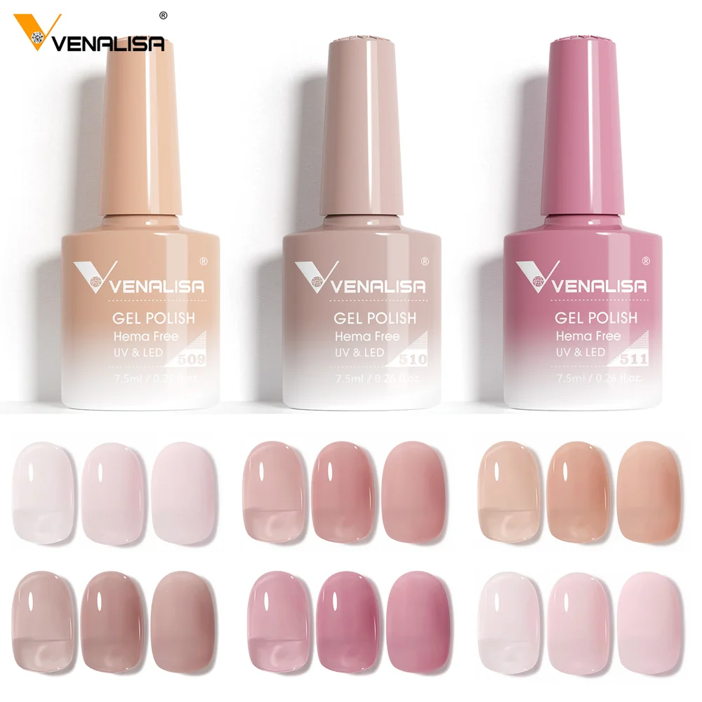 Venalisa-esmalte de uñas VIP5, laca de Gel para uñas, sin HEMA, cobertura completa, hermosa, semipermanente, UV, LED