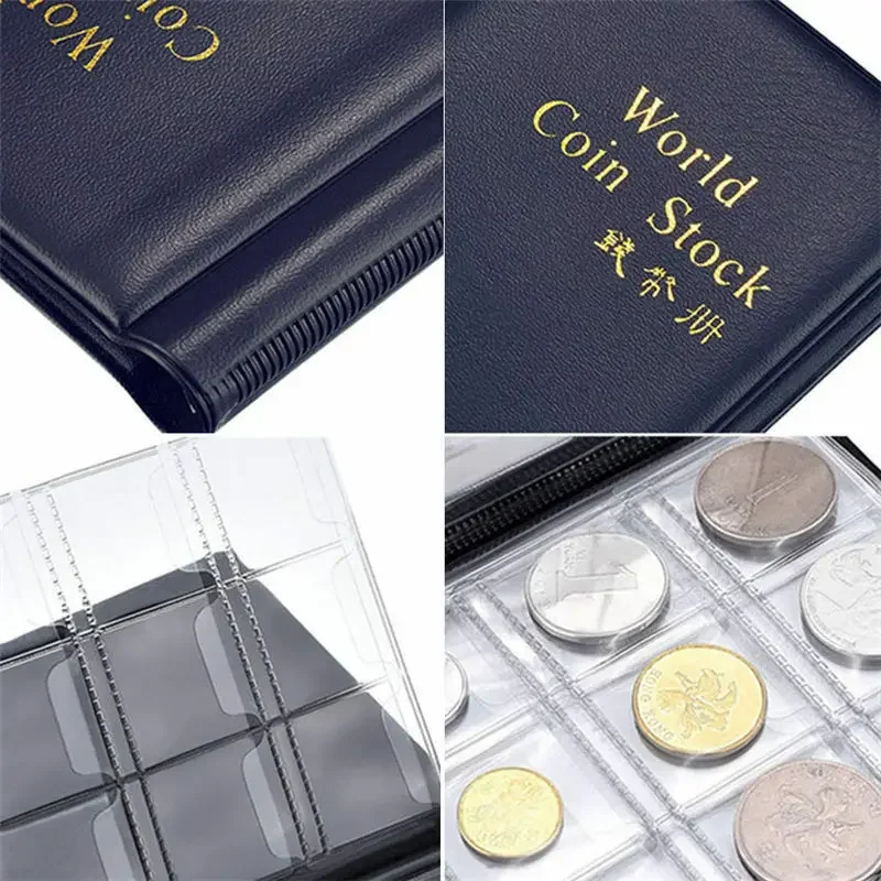 120 tasche Collezione di monete Album Libro Mini Penny Borsa