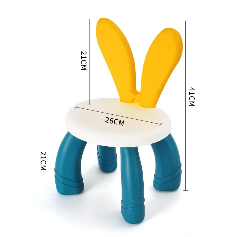 Children's Plastic Stool, Baby Home Chair, Children Stool, Thickened Footboard, Indoor Toy Sofa Seat, Cute Rabbit Seat