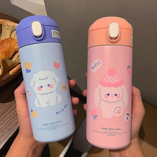  NC 380ML Mini Thermos Kids Cup Stainless Steel Bottle Thermos  Vacuum Cup Coffee Cups Thermos Kids Belly Cup School Thermal Bottle :  Everything Else