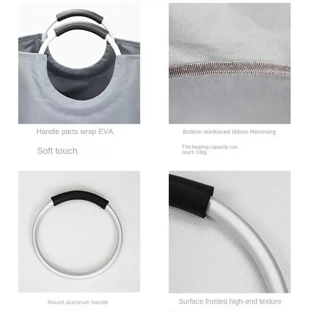 Hordozható Ruhaszervező Mosoda Hadper Összecsukható 82L Nagy Kapacitású Kosár Mosodai Táska - Image 6