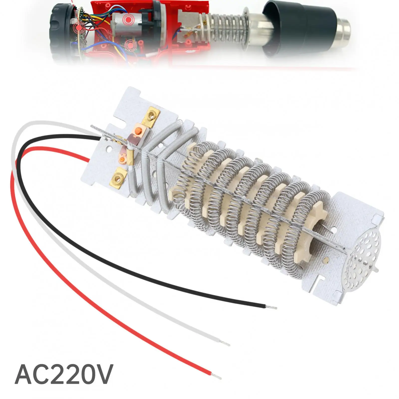 Heat Gun Core AC220V Three Wires Heating Core with Overheating Protection for 1500W / 2000W Heat Gun without Digital Display 3