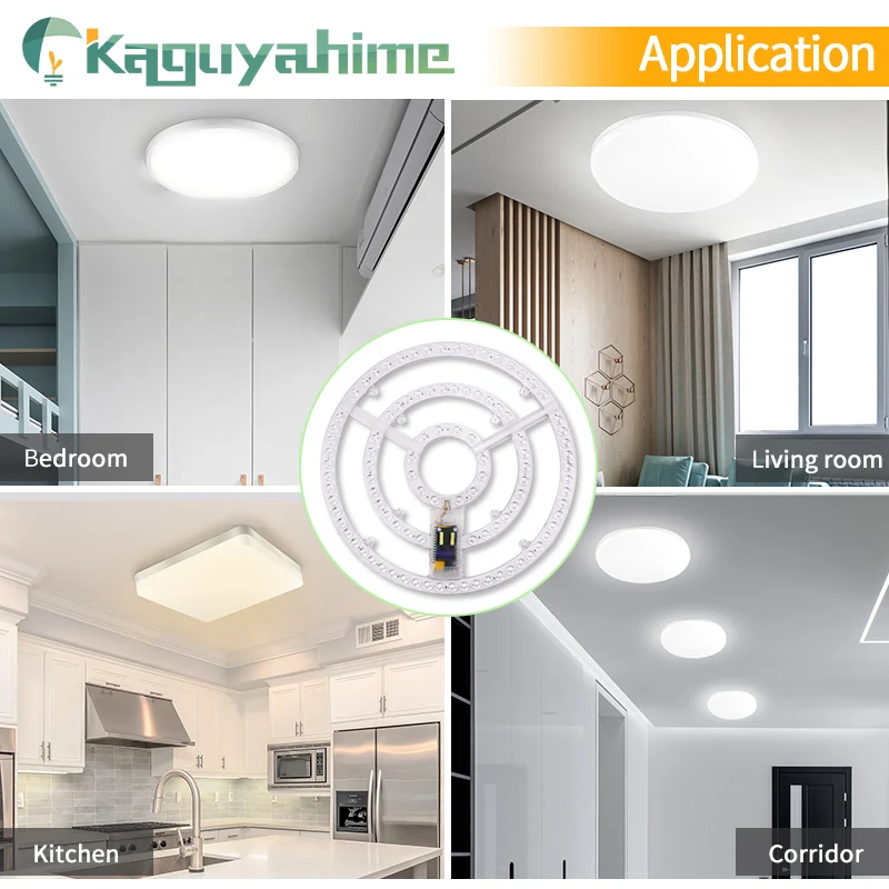 Kaguyahime Remote Control Magnet LED Ceiling Light Ring Panel Dimmable Magnetic Ceiling Replacement Light 12W 18W 24W 48W 100W