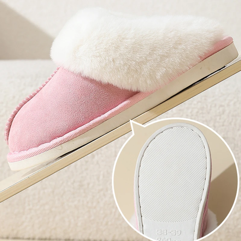 Chaussons chauds et moelleux avec doublure douce en fausse fourrure