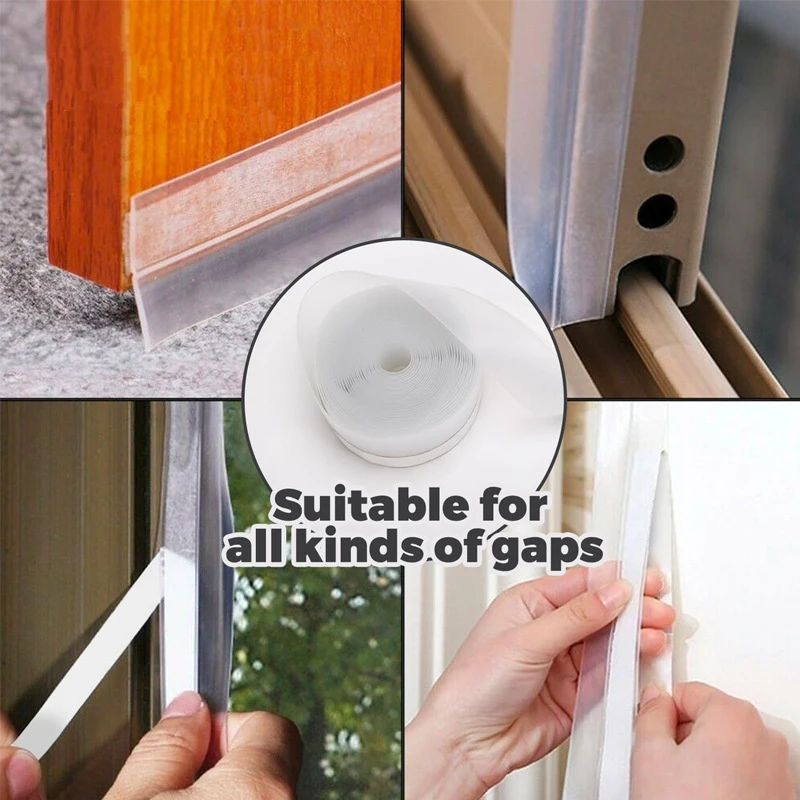 Window Seal Strip Transparent Windbreak Balcony Sliding Window