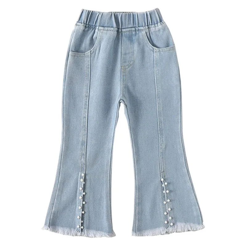 Baby Girl Jeans Kids Girls Denim Bellbottomed Pants Children Trousers