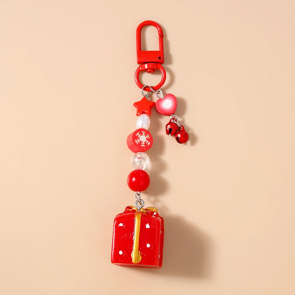 Aihua Netter Schlüsselanhänger Schöner Weihnachtsbaum Hirsch Schneemann Schlüsselanhänger für Frauen Mädchen Neujahr Handtasche Anhänger Schmuck Geschenke – Detail 8