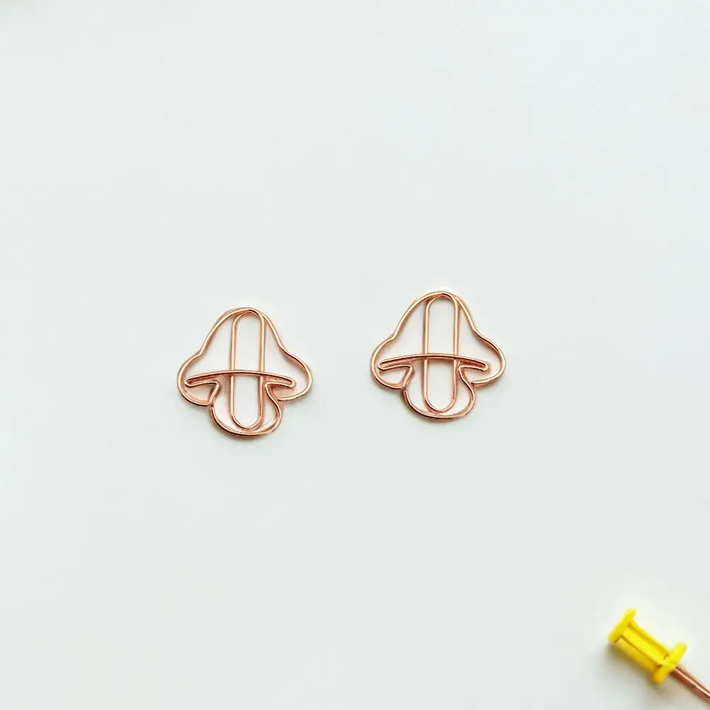 30Pcs 버섯 종이 클립 창의적이고 귀여운 작은 종이 클립 북마킹 노트 문서 사무실 학교 홈 장식