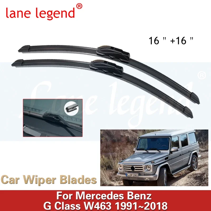

2x For Mercedes Benz G Class W463 1991~2018 Frameless Front Wiper Blades Rubber Windshield Windscreen Cleaning Auto Accessories