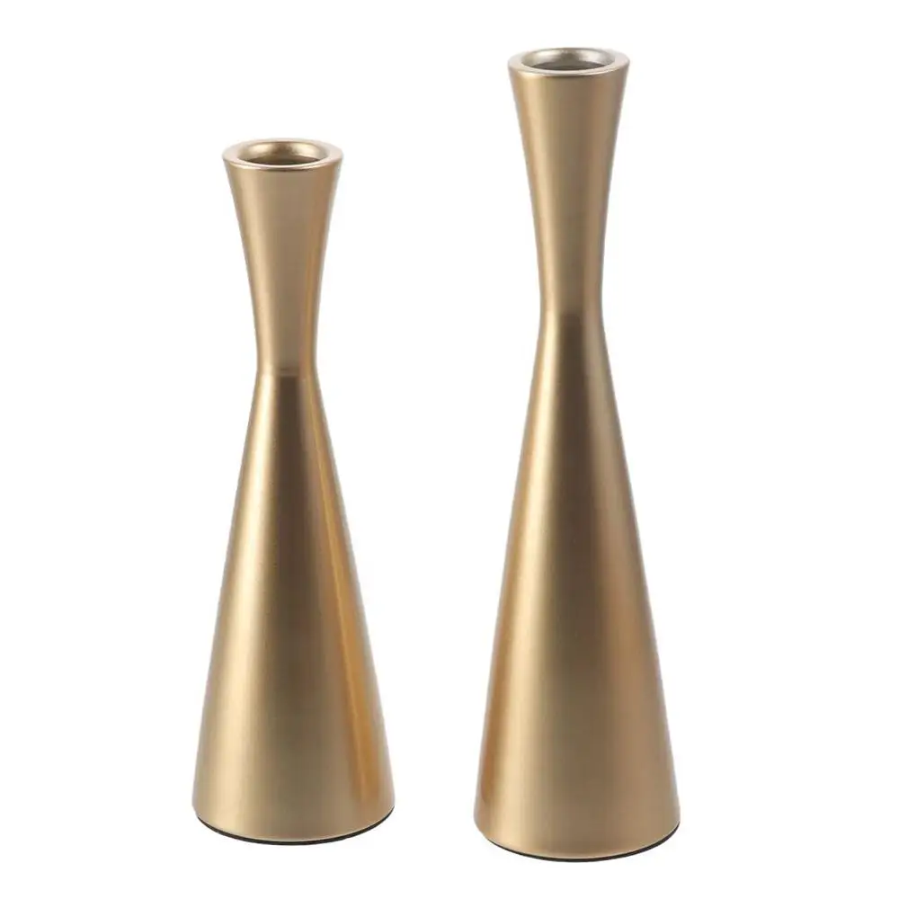 Dinning Decor Gold Candle Holders Iron Metal Taper Candlestick Holders Candle Stand Table Decorative Wedding Dinning Party Decor candle holders