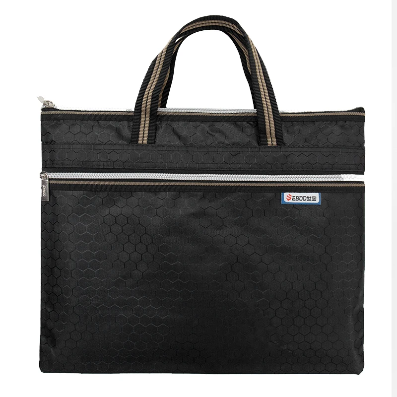 File Bag SEBOO-Official Document Transaction Bag Double Layer Zipper File Bag