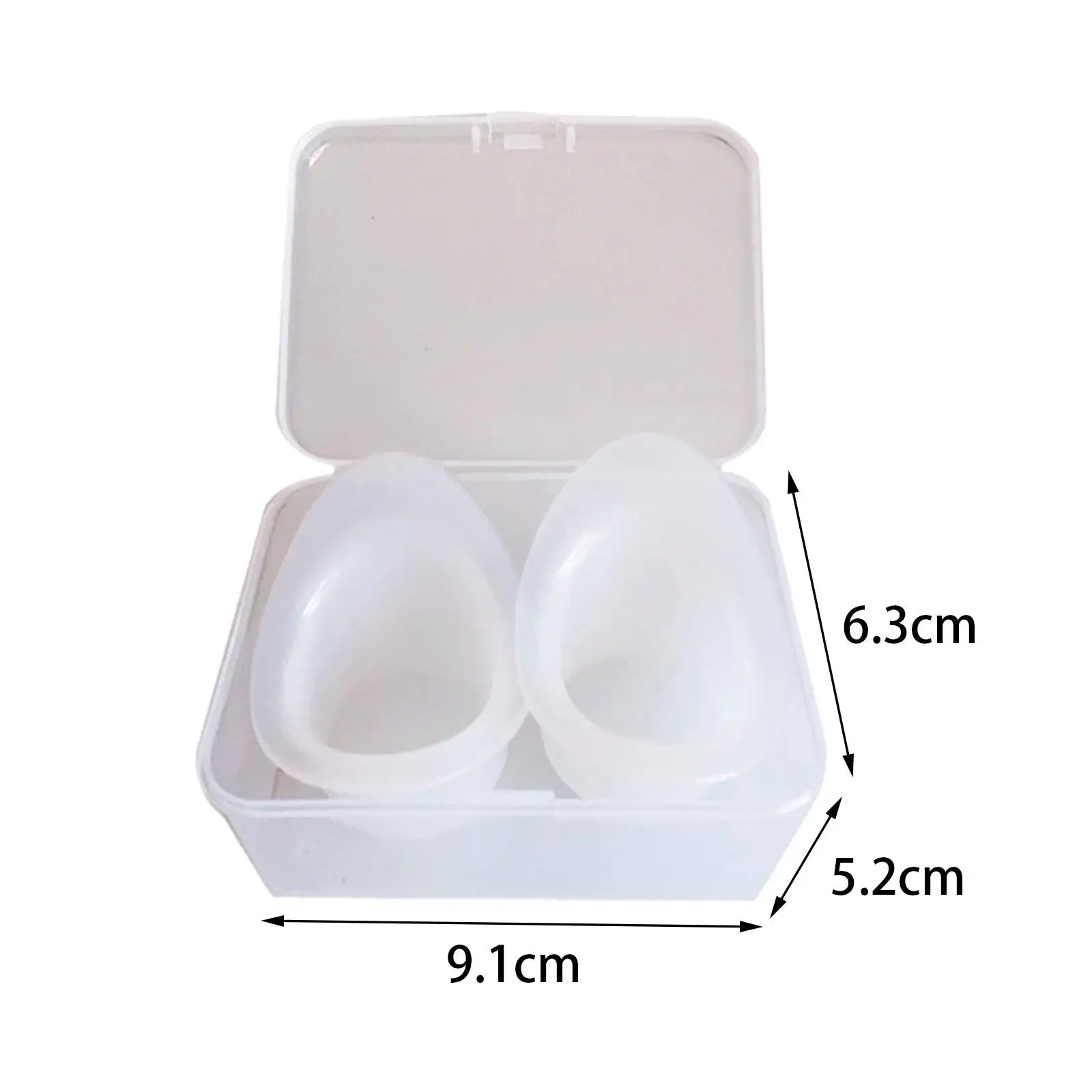 2 Pieces Silicone Eye Wash Cups Soft Resuable Portable Eye Flush Cleaning Cups 6