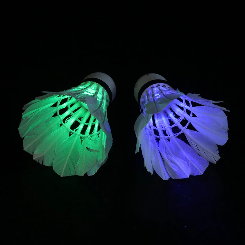 1PC Lighting Badminton Dark Night Colorful LED Lighting Sport Badminton Light Spot Shuttle Cock Accessories Shuttlecock badminton shuttlecock feather shuttlecock