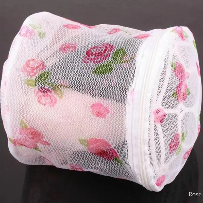 (1pcs)Bracelet with Bracket Printed Bra Protective Washing Bag Underwear Washing Bag Washing Machine Laundry Net Bag 2