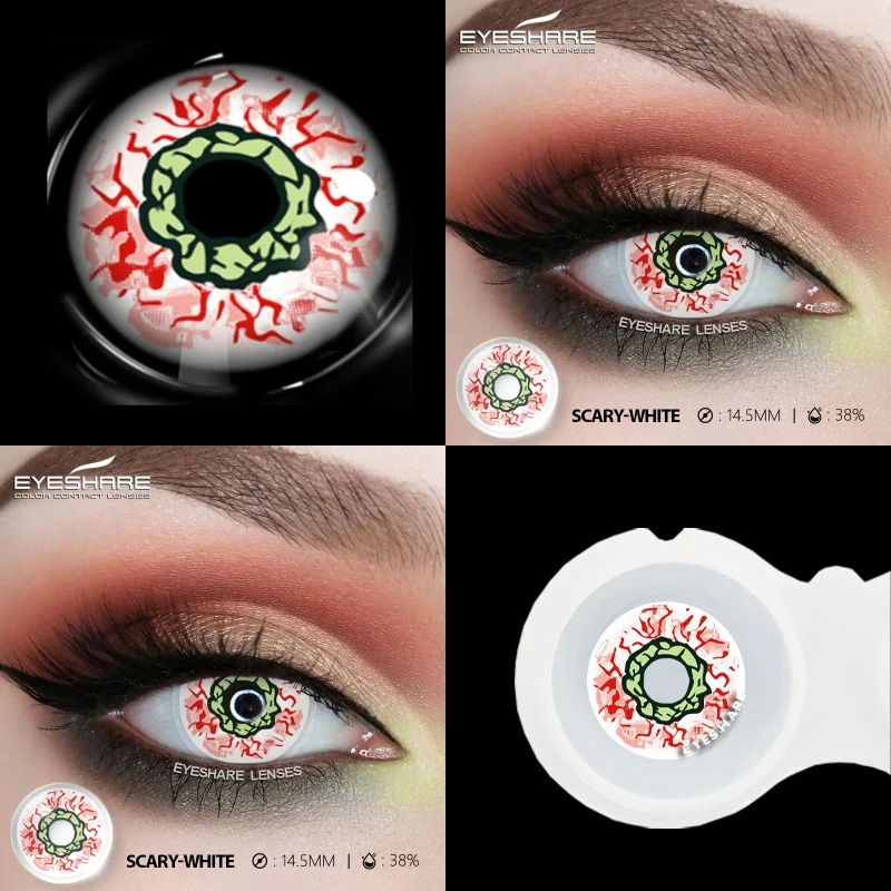 EYESHARE 1 Paar farbige Cosplay-Kontaktlinsen für Augen, jährlich, farbige blaue Augenlinsen, lila Linsen, Halloween-Kontaktlinsen – Detail 11