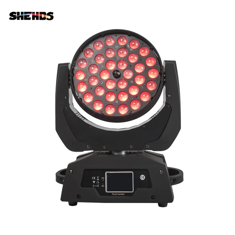 Free Shipping LED 36x18W Led Zoom Moving Head 6in1 RGBWA UV Wash DMX With Fight Case Controller For Nightclub DJ Disco Party