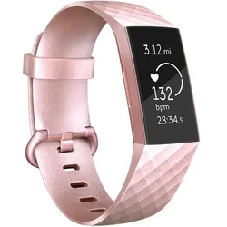 Silicone Strap Bands - Replacement Wristbands for Smartwatch Accessories (Rose Gold)