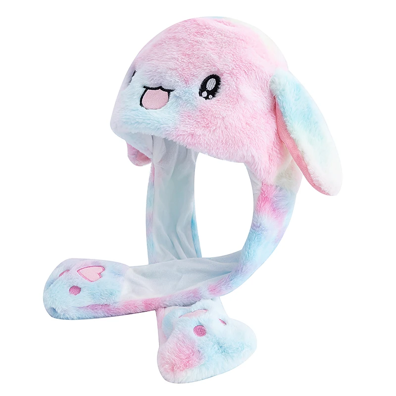 Hot Sale Cute Ear Moving Up Couple Cap Women Girls Funny Hat Rabbits Style Ears Plush Fur Winter Lovely Hat ﻿