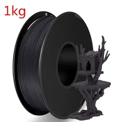 Premium Sublimation Wooden PLA Filament - Ebony & Red Sandalwood - 3D Printing Material (Available in 1kg, 500g, 250g) (Black Wood-1kg)