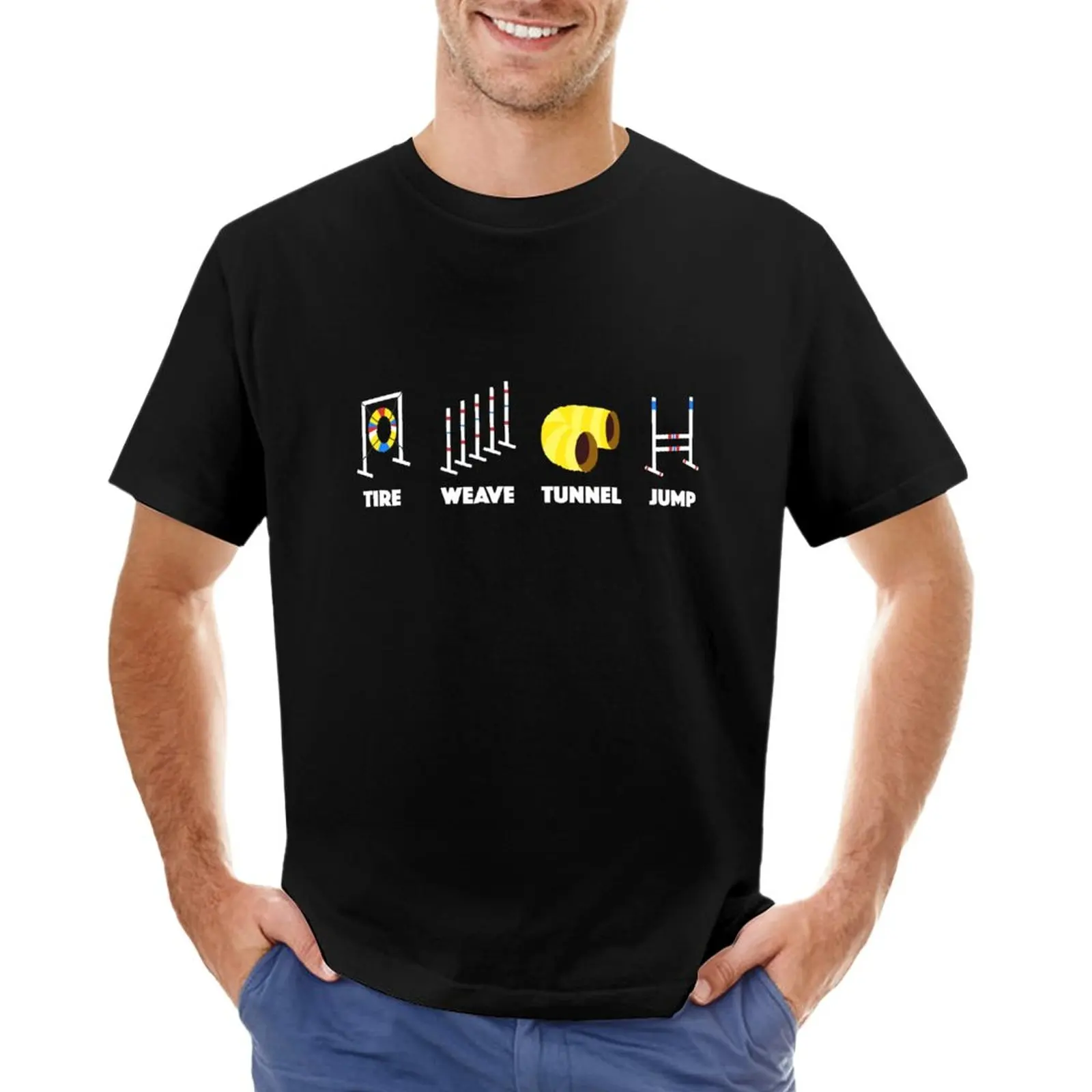 

Tire Weave Tunnel Jump - Blank T-Shirt funny t shirts custom t shirts design your own mens plain t shirts