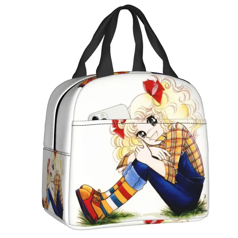 Sacs à déjeuner isothermes Happy Candy pour enfants, boîte à bento alimentaire, conteneur à bonbons, anime japonais, enfants et femmes, école