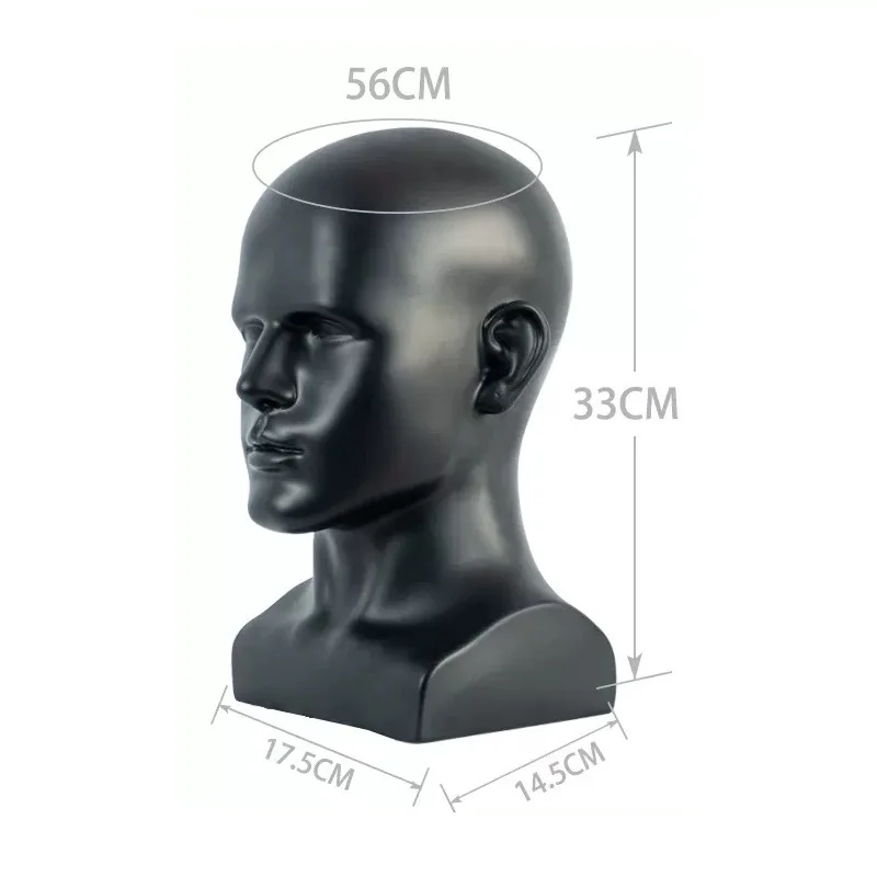 Male Plastic Mannequin Head