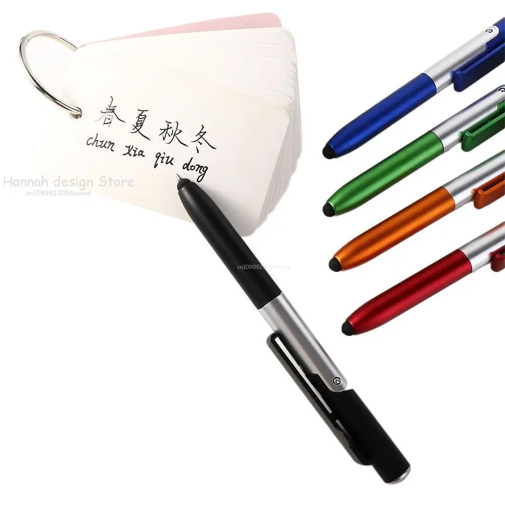 Office Multifunctional Night Reading Students Stationery Writing Pen Ballpoint Pen with LED Light Cellphone Holder Stylus multifunction pen ink ballpoint pen