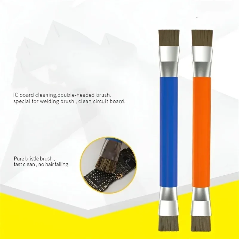 Professional ESD Anti-Static Dual-Ended Cleaning Brush - Precision Tool for IC/PCB Soldering  & Mobile Phone/Computer Mainboard