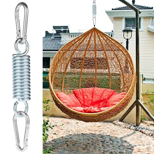 Hanging Chair Spring Heavy Duty Hammock Springs Chair Suspension Tension Hangers Outdoor Hammock Torsion Suspen Hook Spring 2