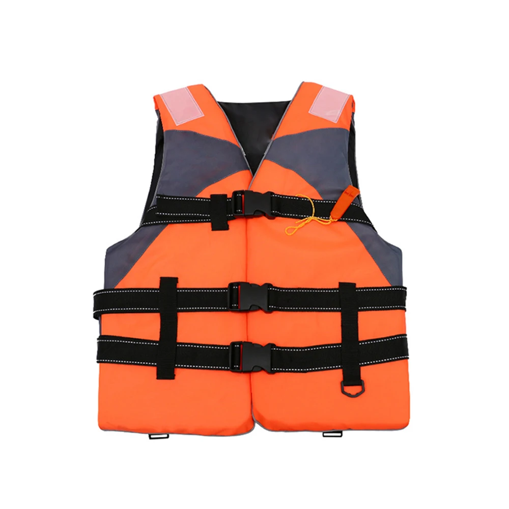 Polyester Life Vest with Whistle for Children and Adults, Swimming Boating, Drifting Life Jacket, Adjustable Buoyancy Suit abs high decibel classic whistle with mouth guard lanyard whistles for safety rescue pe teachers football basketball referee