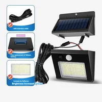 48 LED lumière solaire fendue PIR capteur de mouvement applique murale lampe solaire extérieure IP65 étanche solaire Countyard jardin applique murale 2