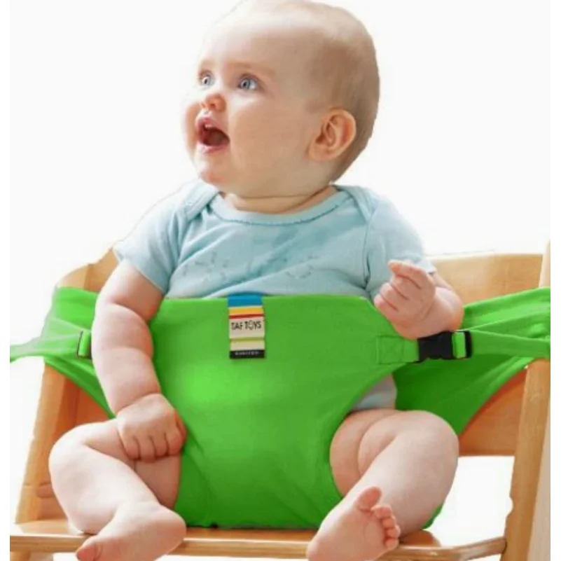 Cintura di Sicurezza Pieghevole e Portatile per Seggiolino Bambino, Cinghia per Pasti con Cintura di Sicurezza Fissa per Seggiolone - immagine 2