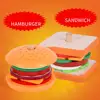 Kids Montessori  Matching Wooden Toys Simulation Hamburg DIY Colors Shape Matching Sensory Board Game Educational Toys for Kids 4