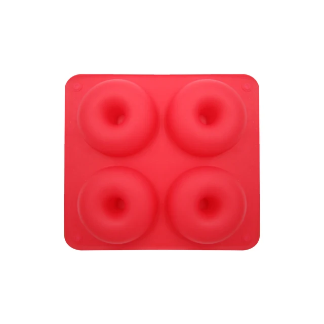 4 Lyuk Fánk Penész 3D -S Szilikon Torta Nem Bot Bagel Serpenyő Tészta Csokoládé Muffinok Készítő Konyhai Kiegészítők Szerszám - Image 5