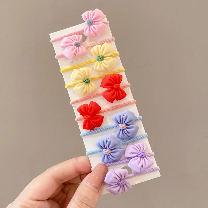 10 Piece/set Elastic Hair Bands For Girls Hair Accessories Children Ties Ring Head Rope Kids Cartoon Rubber Bands