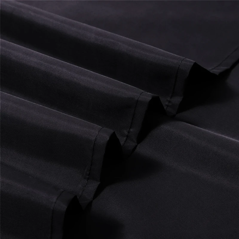 Black Shower Curtains Waterproof Fabric For Bathroom Bathtub With Hooks