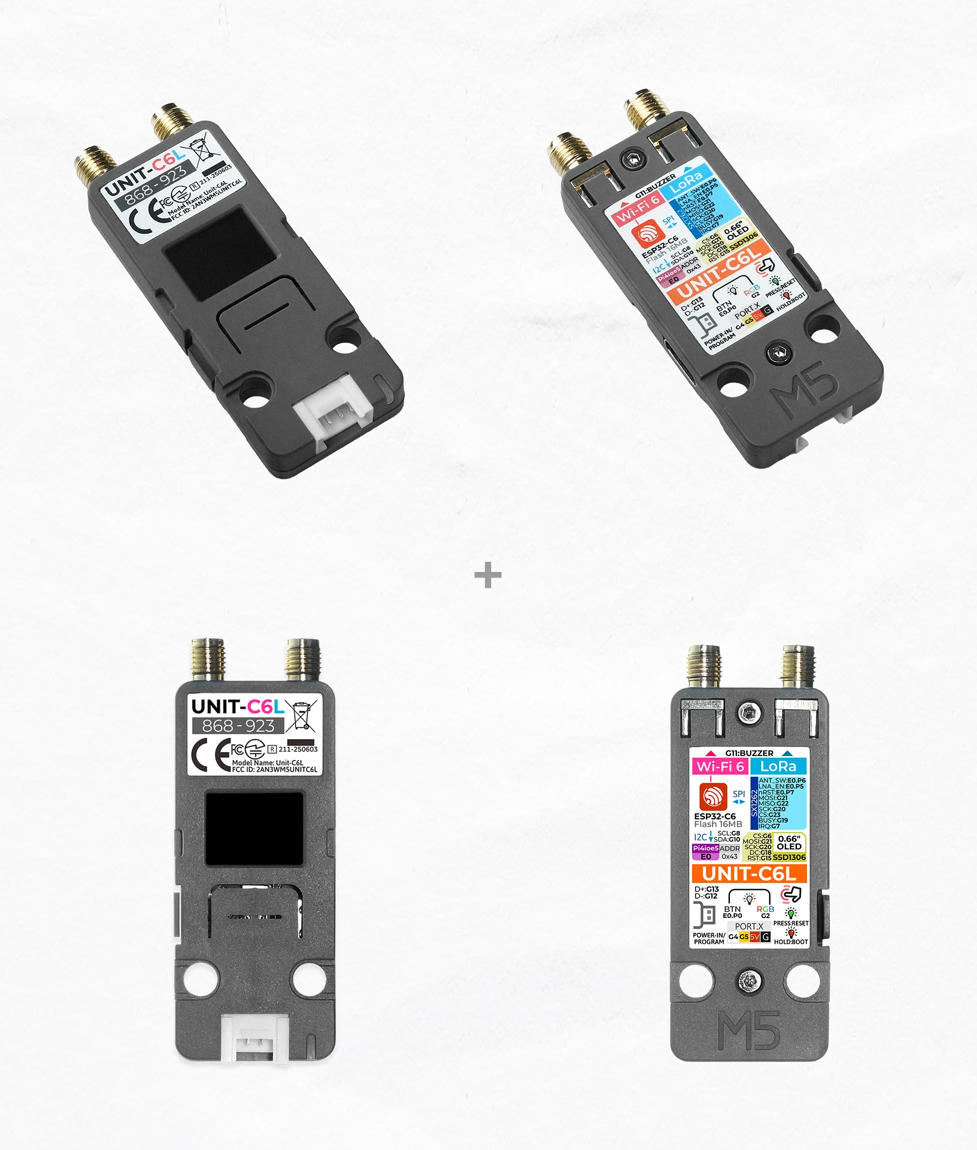 Official C6L Unit for Meshtastic (SX1262.ESP32-C6)