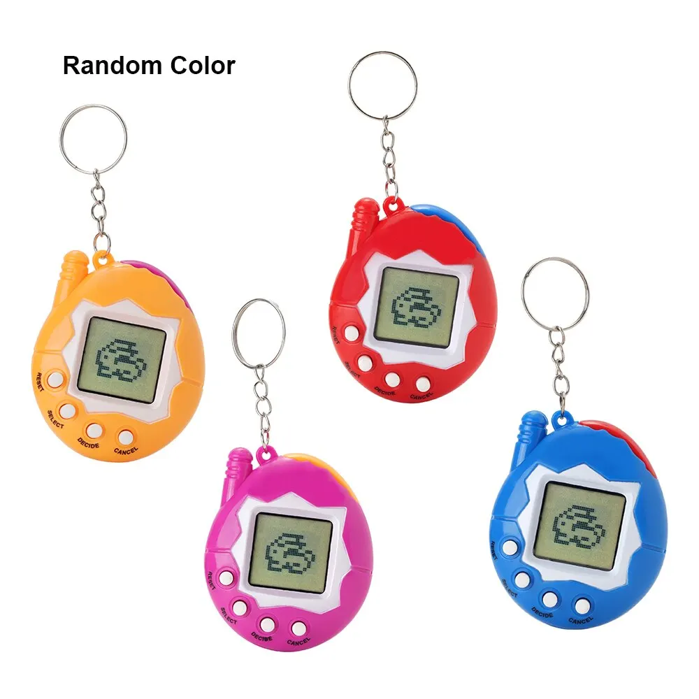 2 Pack Tamagotchi Style Virtual Pet - LCD Digital Pocket Game Keychain for Kids, Retro Mini Electronic Toy Gift