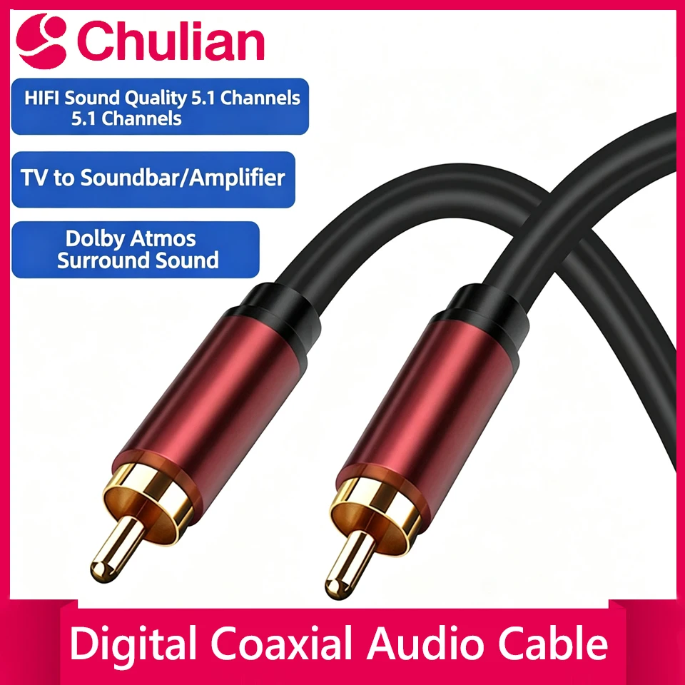 Premium Coaxial Digital Audio RCA Cable
