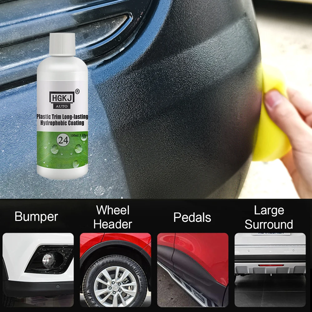 Crème Rénovatrice Plastique Et Cuir Noir Intérieur Voiture - Kit Réparation Rayures Tableau De Bord - Protection Durable 300g