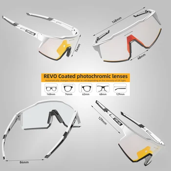 Kapvoe Photochromic Cycling Sunglasses for Men Cycl Glasses Mountain Bicycle Goggles Women Outdoor Sports Running UV400 Eyewear 6