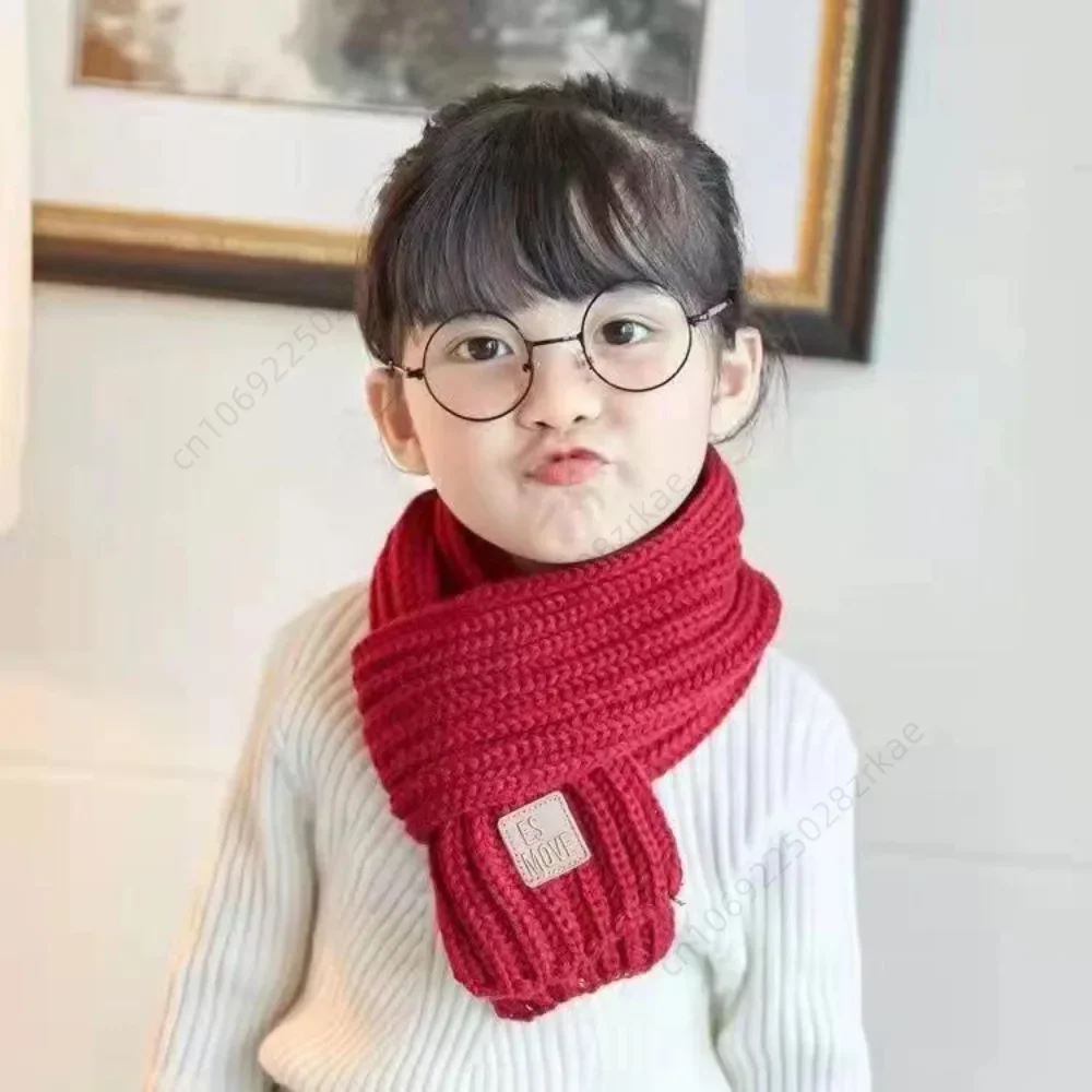 bufanda Baby Winter Knitted Scarf for Kids Boys Girls Warm Scarf Children Neck Warmer Wrap Soft Baby Shawls Winter Clothing