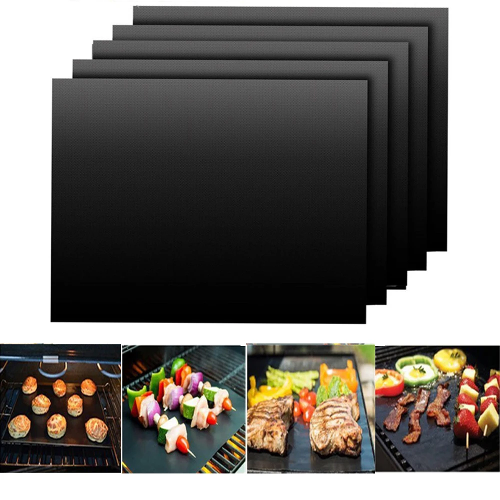 

40*33cm Non-Stick Bbq Grill Mat Baking Mat Cooking Bbq Tools Grilling Sheet Heat Resistance Easily Cleaned Kitchen Tools