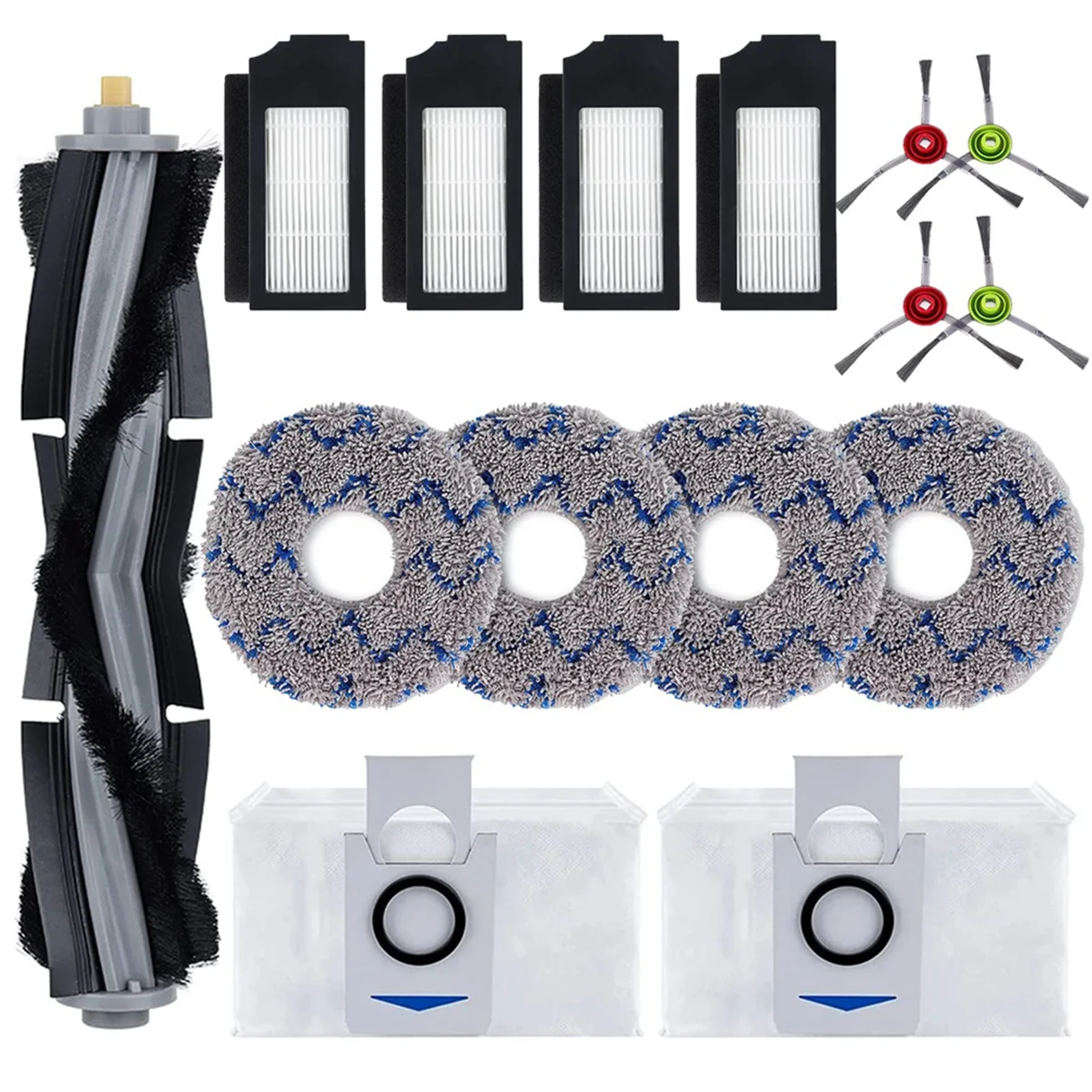 FZFZ Accessory Set for X1 Omni X1 Turbo Plus Vacuum Cleaner Robot Main Brush Side Brush Filter Floor Bag