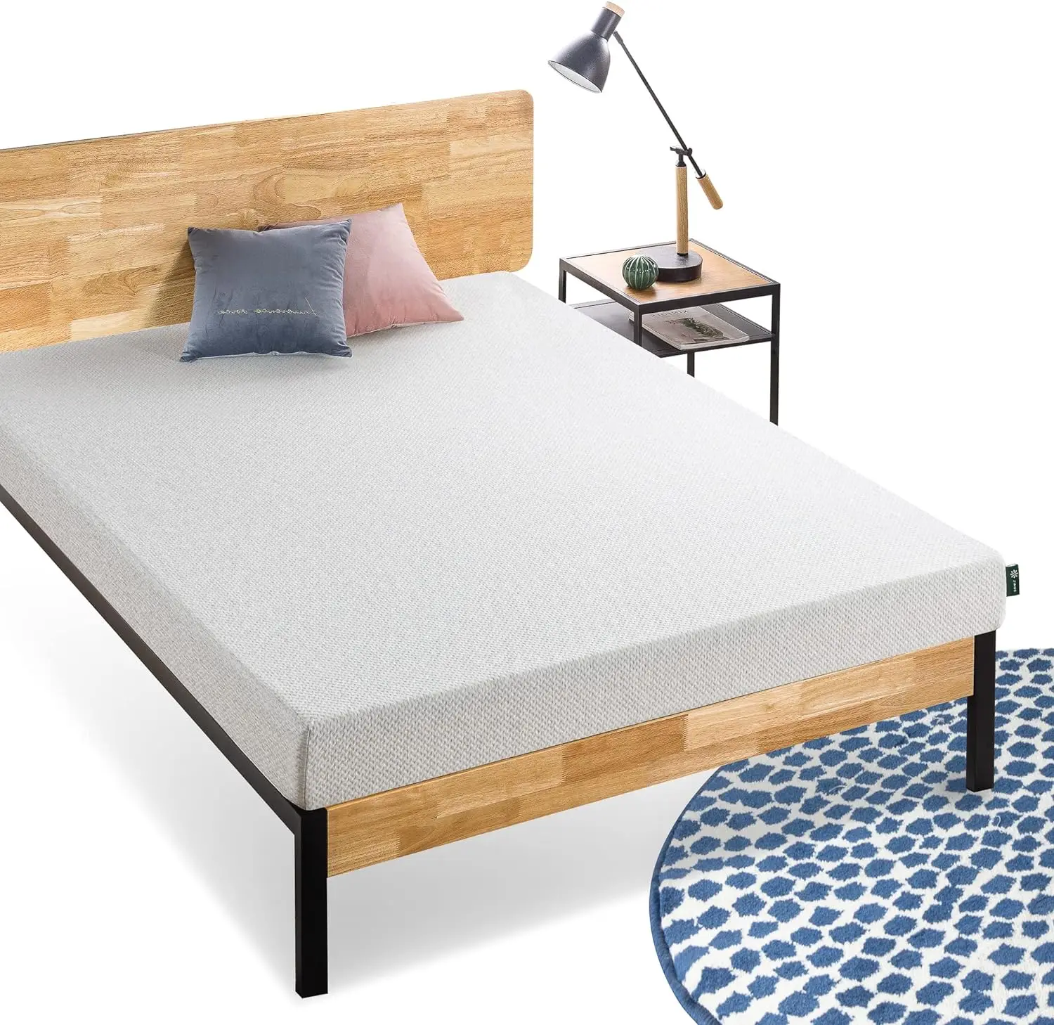 

6 Inch Ultima Memory Foam Mattress, Fiberglass Free, Pressure Relieving, CertiPUR-US Certified, Bed-in-a-Box, Full, White