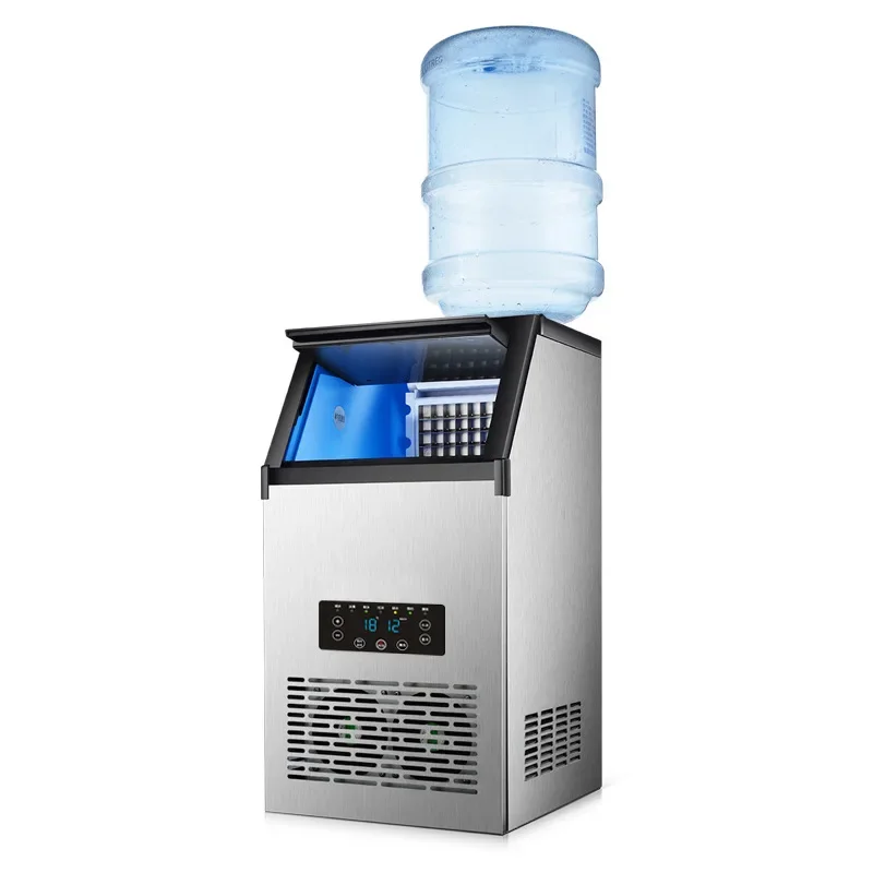 

80KG/24H Ice Maker 110v/220v Ice Machine Household Ice Maker Milk Tea Coffee Shop Automatic Ice Maker Ice Machine