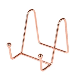 Elegant Metal Easel for Decorative Plates and Photos (Rose gold S)