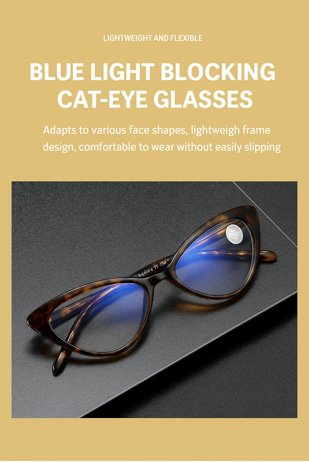 1pc Stilvolle Kleine Cat Eye Lesebrille Frauen Damen Cateye Blau Licht Blockieren Computer Leser Anti Glare Mode Brillen – Detail 4