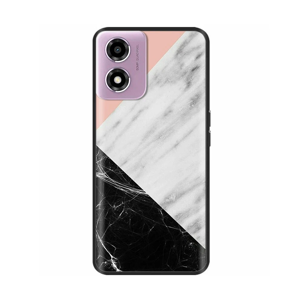 Motorola Moto E14 Soft TPU Silicone Protective Back Cover with Printed Design