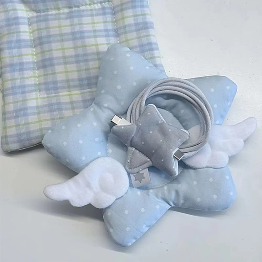 선물 Y2k 데이터 케이블 정리함 수제 웨이브 포인트 이어폰 보관 가방 스타 다기능 이어폰 케이블 보관 도구